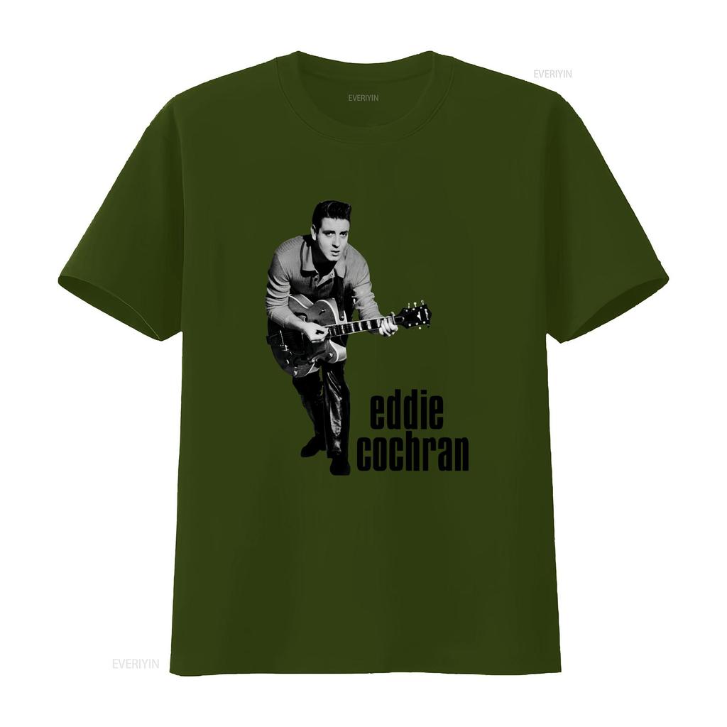 Eddie Cochran Guitar Bend Unisexs T Shirt Short Sleeve S To 5xl Ll526 Vintage Washed Homme Comfortable Top For Everyday Wear