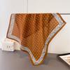 Autumn and Winter Atmosphere Imitation Velvet Herringbone Pattern Cotton and Linen Feeling Small Square Scarf Silk Scarf Headscarf Shawl Decorative Sc