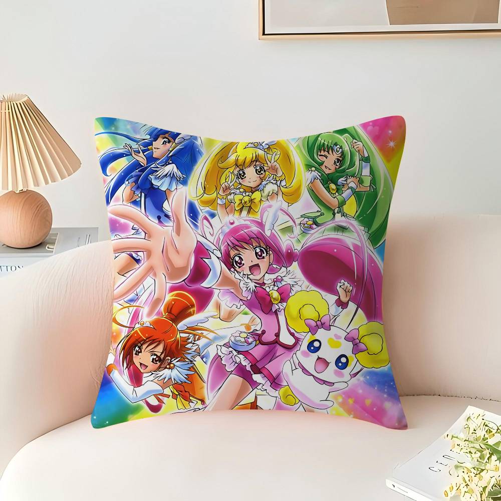 Anime  Smile PreCure Cushion Cover Car Throw Pillow Case For Sofa Car Christmas Gift 40x40cm 45x45cm