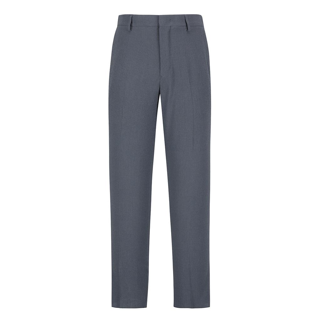 FERRAROMILANO Lightweight Seersack Summer Basic Slacks D/Blue (Am0Gbps20245)