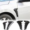 2 pièces Autocollants Universels pour Aérateurs Latéraux de Voiture Noir Brillant Garniture Sportive d'Aile pour Accessoires Extérieurs Latéraux de Voiture Autocollants d'Aile Toutes Voitures