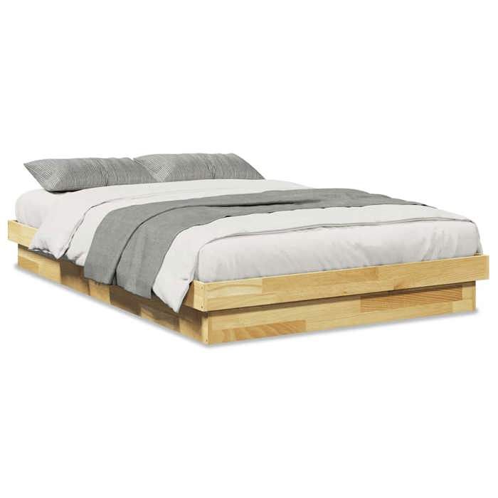 VidaXL Cadre de lit sans matelas 120x190 cm bois massif de chêne 3315737