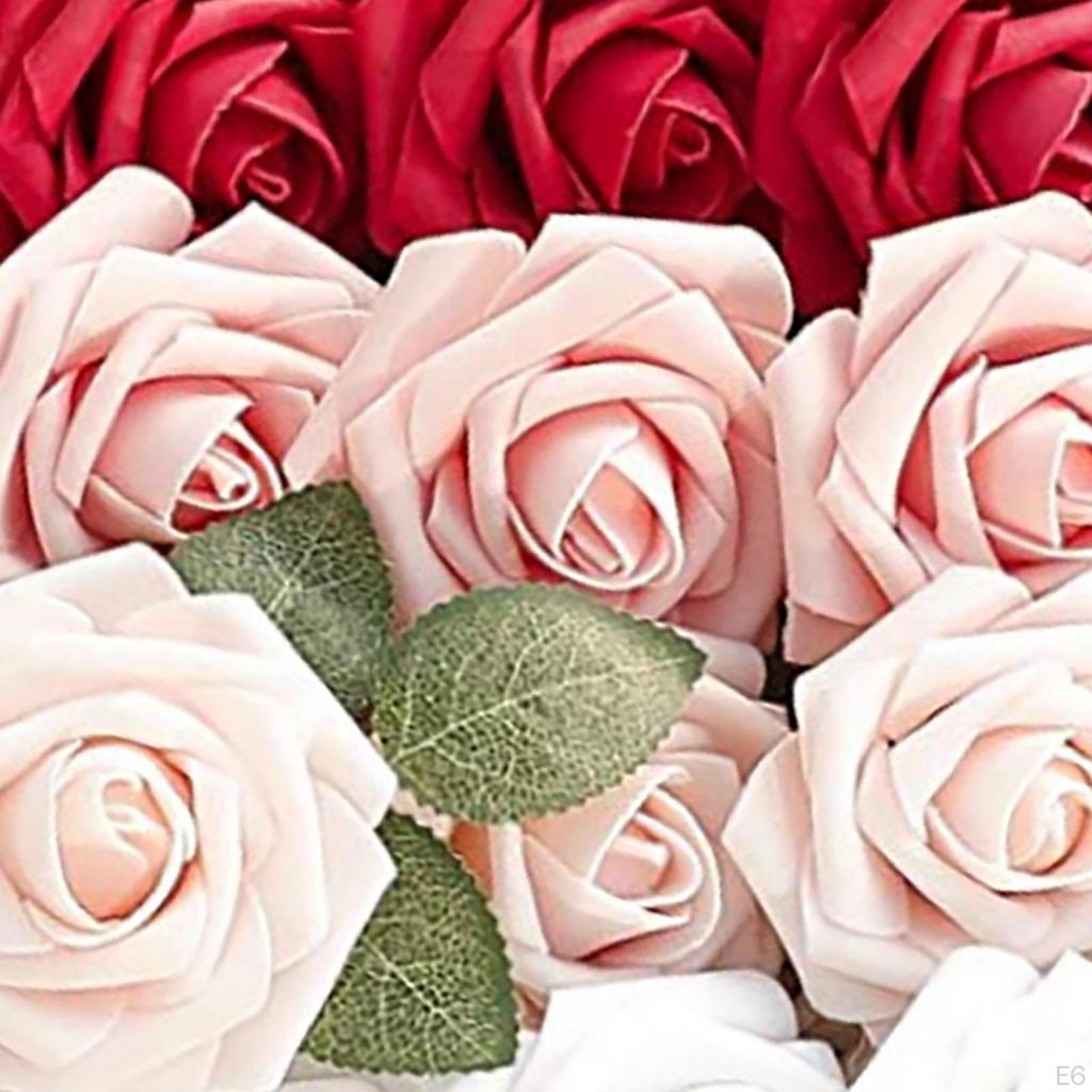 25Pcs Foam Rose Bulk with Wedding Bouquets Centerpieces Bridal Shower Party Home DIY Artificial