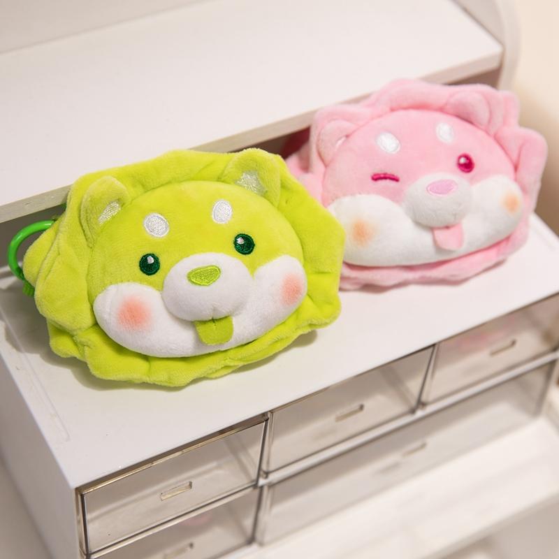 1214Cm Cute Vegetable Fairy Cabbage Dog Plush Toy Soft Stuffed Doll Keychain Pendant Fluffy Animal Birthday Gift Kids Boy Girls