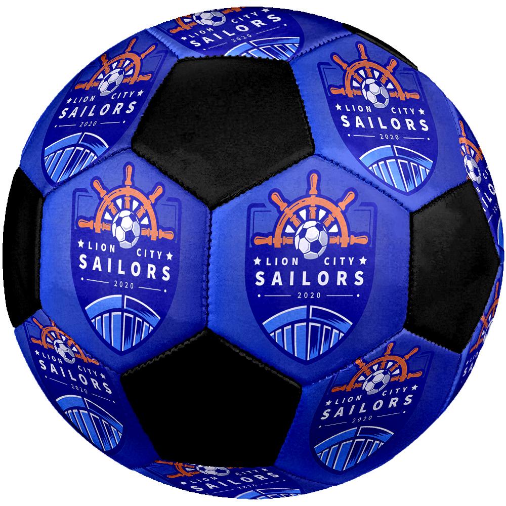 SIZE 5 Lion City Sailors Football Club Soccer Ball Colorful All Ages Machine Stitched PVC Competition Ready Durable High-Bounce