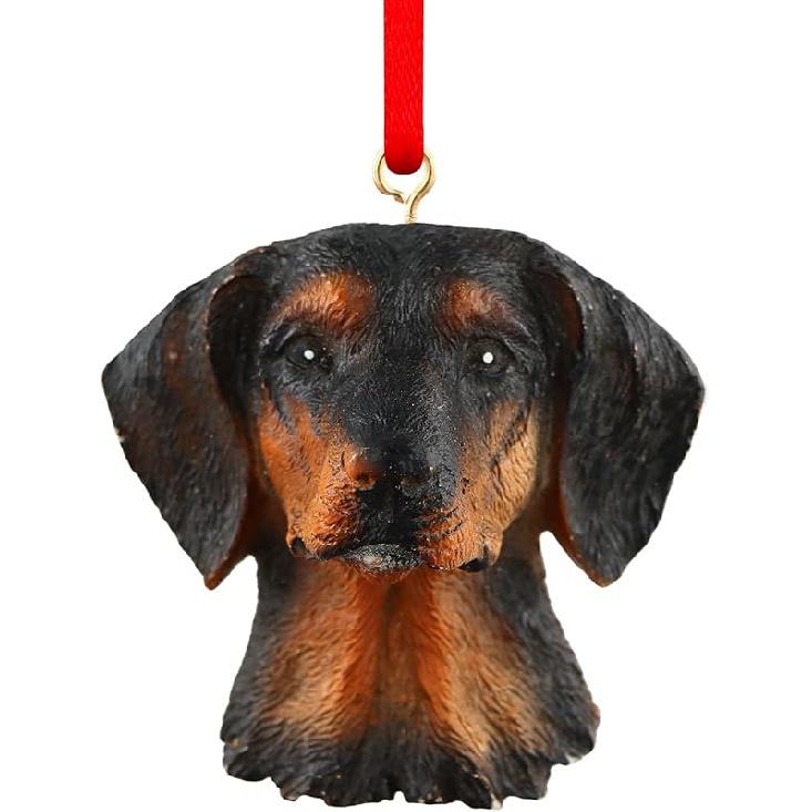 SICOHOME Рождественский орнамент  Немецкая овчарка  - Орнамент  Немецкая овчарка  для украшения рождественской елки Акриловый GSP Черная немецкая овчарка Подарки для Z-dachshund