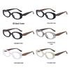 Retro Cat Eye Glasses with Wood Grain, Anti-Blue Light, Prescription Ready, for Women, Fits Square and Round Faces