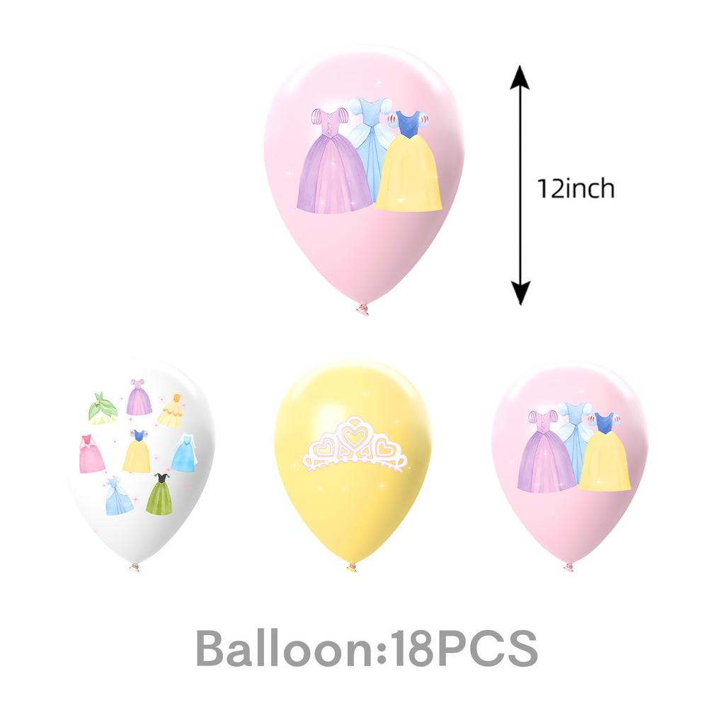 Princess Dress Theme Party Supplies Birthday Decoration Princess Party Decoration Party Arrangement Tableware