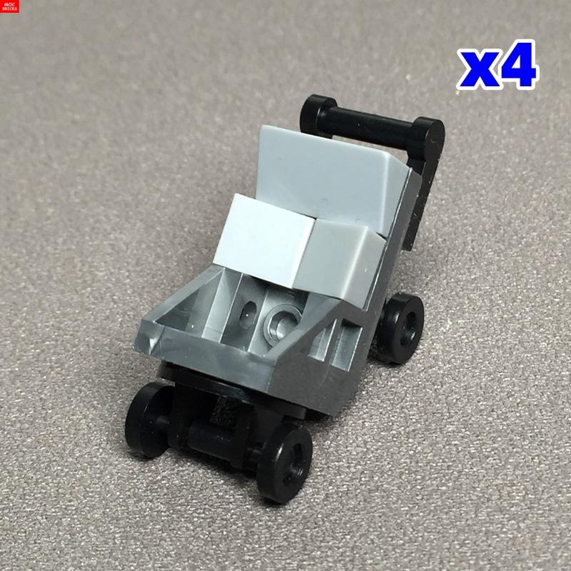 MOC Bausteine Baby Kinderwagen Kinderwagen Flaschenhalter Bildungsbausteine Kinder Mädchen Spielzeug Geschenk