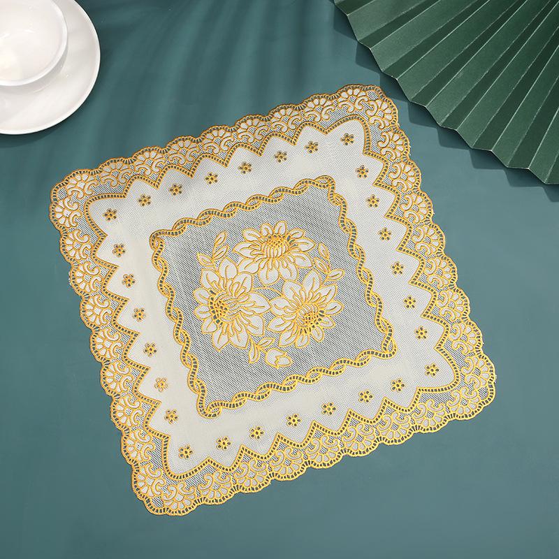 30CM Gold-Stamped Non-Slip Insulated Table Mat - Round/Square