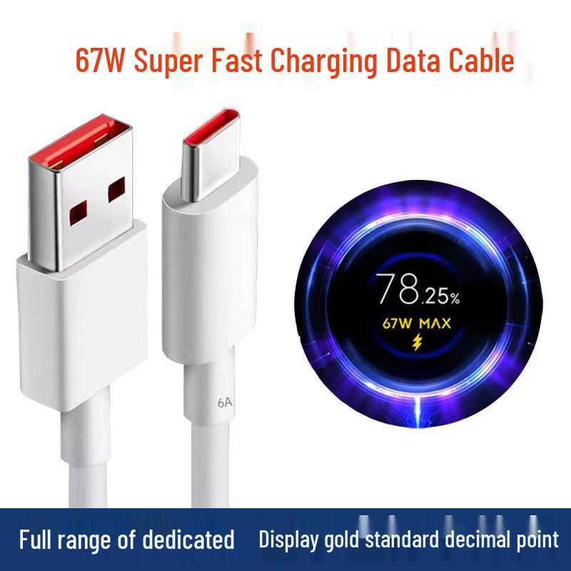 

Сумісний із зарядним пристроєм Xiaomi 67W EU Plug для 14/13/Poco/X3/GT/Note 11 Pro - Зарядний блок та кабель даних