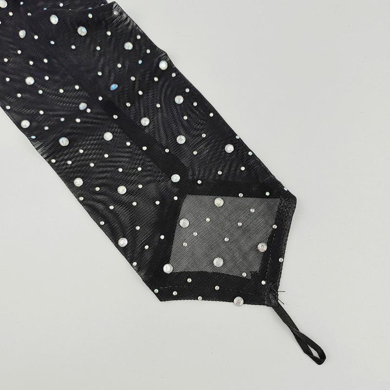 Sexy  Sparkling Diamond Mesh Elastic Gloves Evening Dinner Lace Long Thin Gloves Halloween Stage Performance Accessories