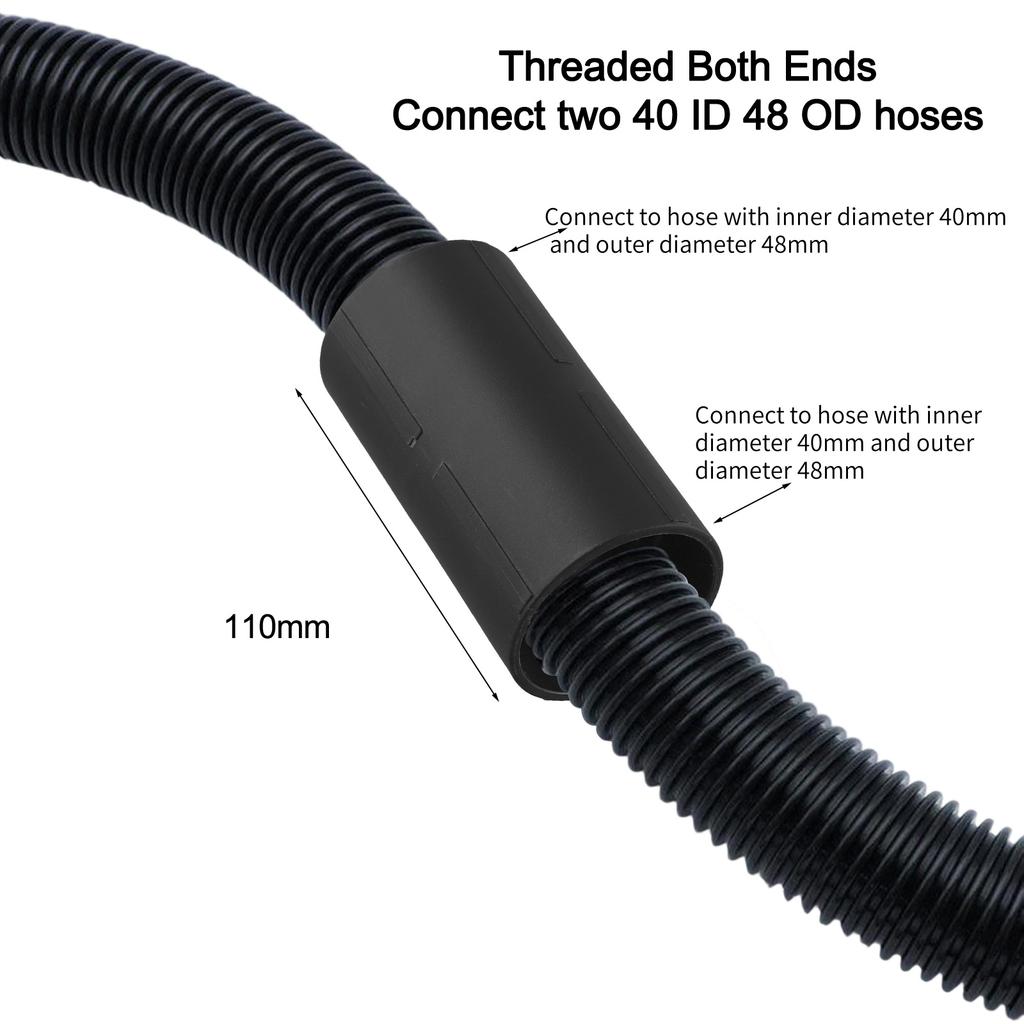 32mm 40mm 50mm Vacuum Hose Extension Adapter, 2-Way Connector For Vacuum Cleaner Hose Extension And Pipe Connection