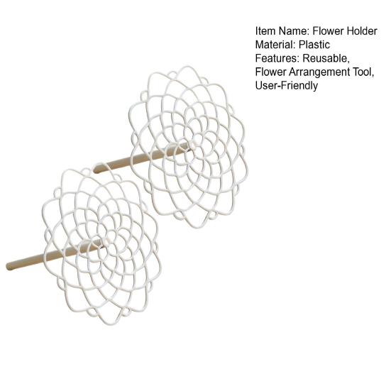 2 Stück Blumenarrangement-Halter Modernes Plastik-Blumenfrosch Stielhalter Gitter-Vasen Deckel für Zuhause Party Hochzeit Tisch-Mittelstück