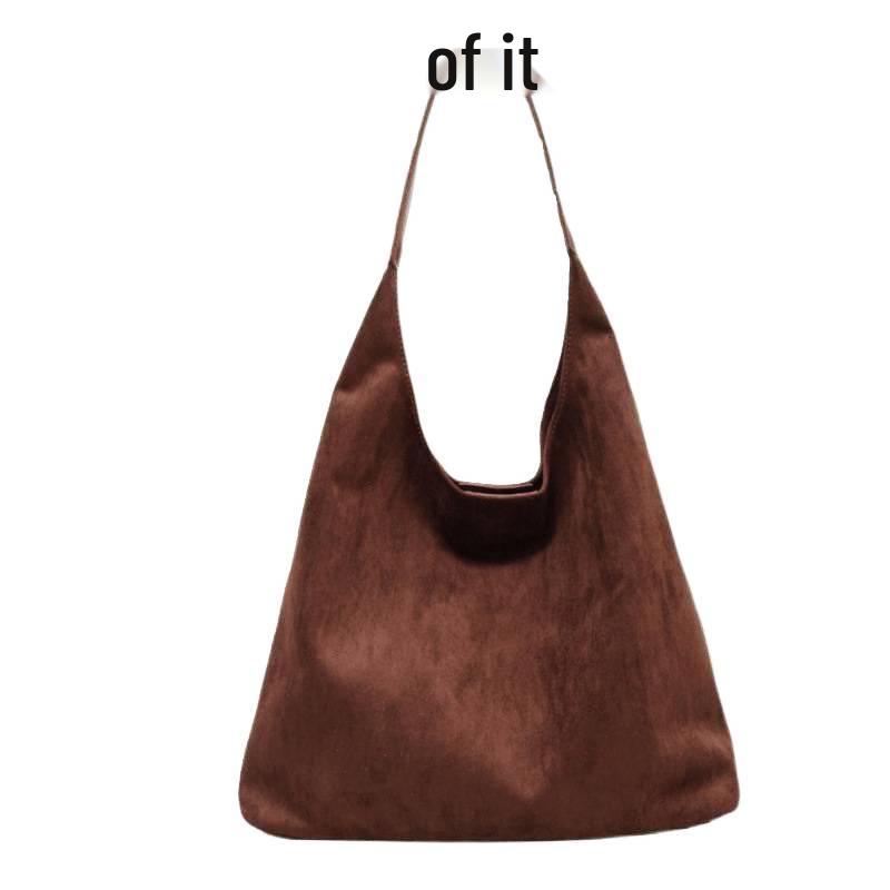 Retro Frosted Large Handbag - Women's Autumn/Winter Tote with Textured Design and Spacious Capacity