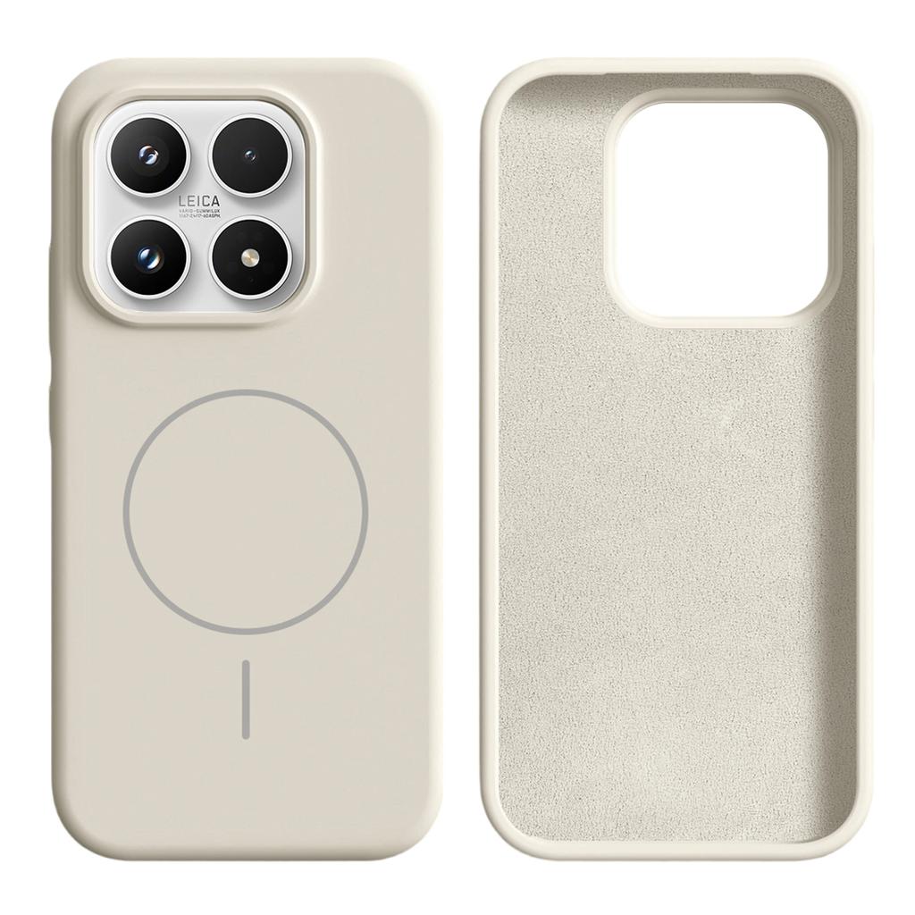 For Xiaomi 17 Magnetic Case Skin-Friendly Liquid Silicone + PC Phone Cover