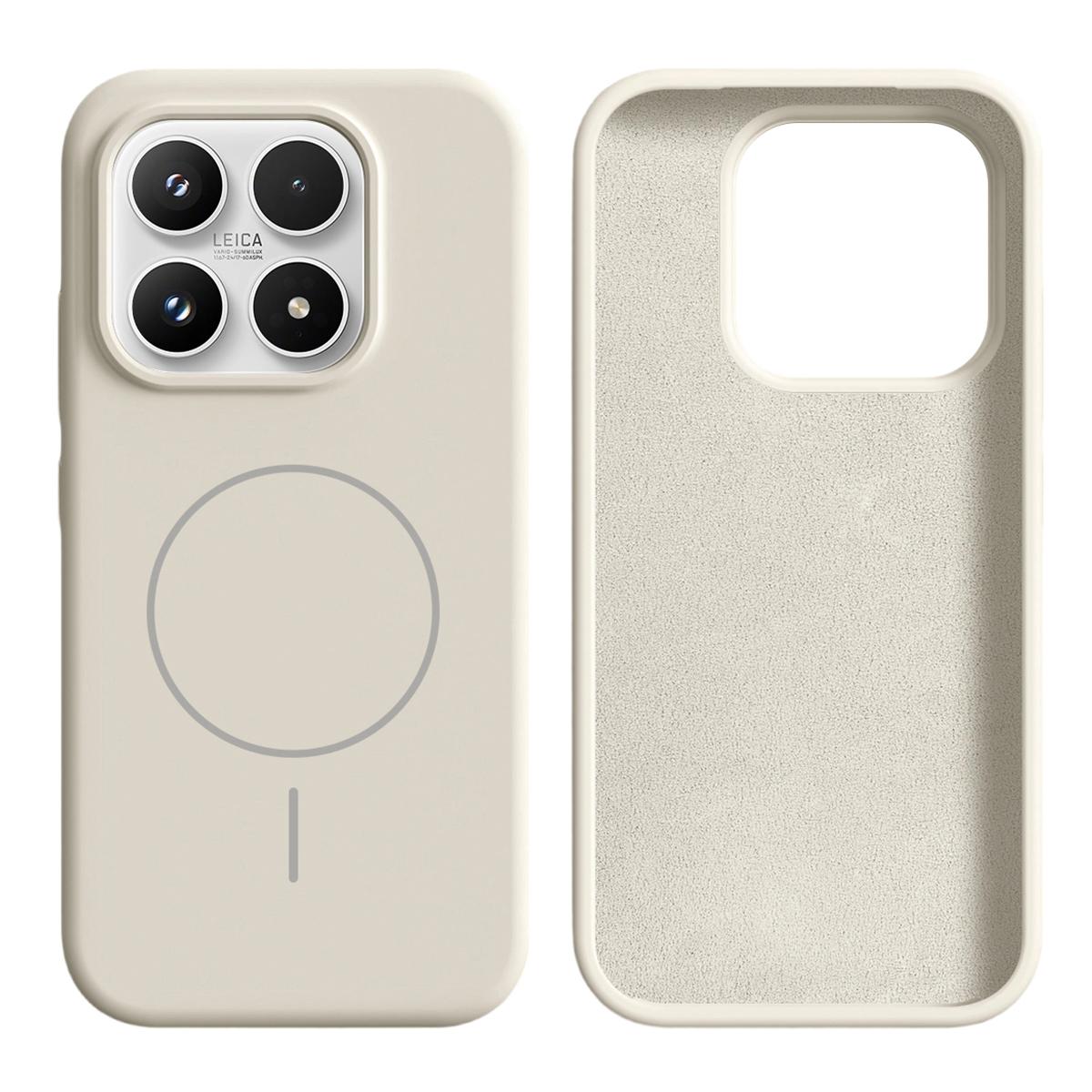 For Xiaomi 17 Magnetic Case Skin-Friendly Liquid Silicone + PC Phone Cover