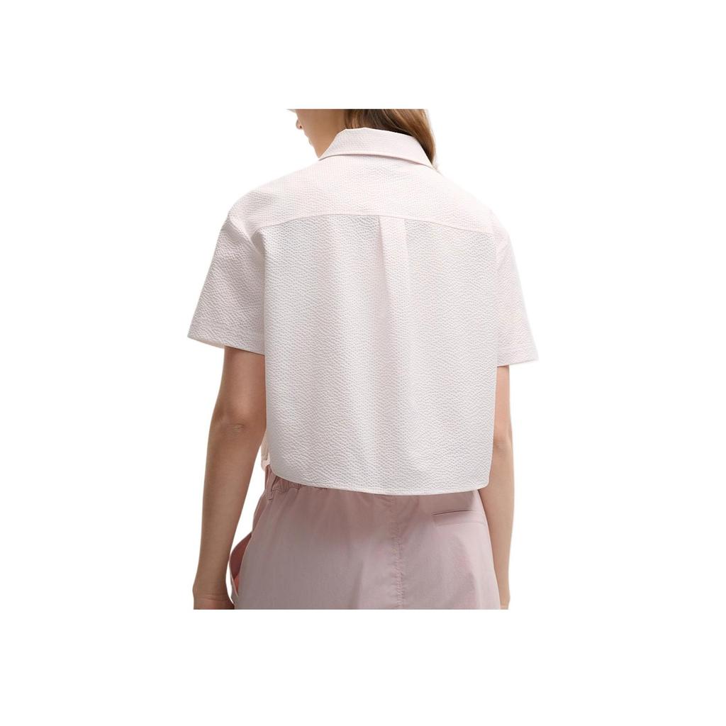 FILA X TIM LAHAN Collaboration Comfortable Fashionable Skin-Friendly Soft Short Sleeve Shirt Women shirts Pink F51W529403F-PK