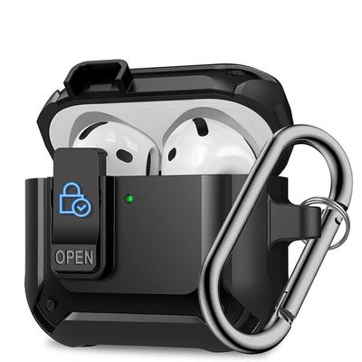 Schalterschloss Stoßfeste Kopfhörerhülle für Airpods 4 2024 Rüstung Luxus-Ohrhörer-Kopfhörerabdeckung für Airpods 4 Ladebox Coque