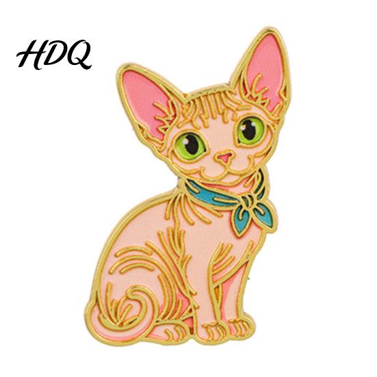 Enamel Animal Badge Bow Tie Cat Brooch Cartoon Kitten Metal Theme Brooch Pin Hats Bags Scarves Clothes Decorative Accessory Lapel Pin