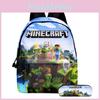 Sac à dos imprimé sur le thème de Minecraft avec trousse à crayons pour le voyage des garçons