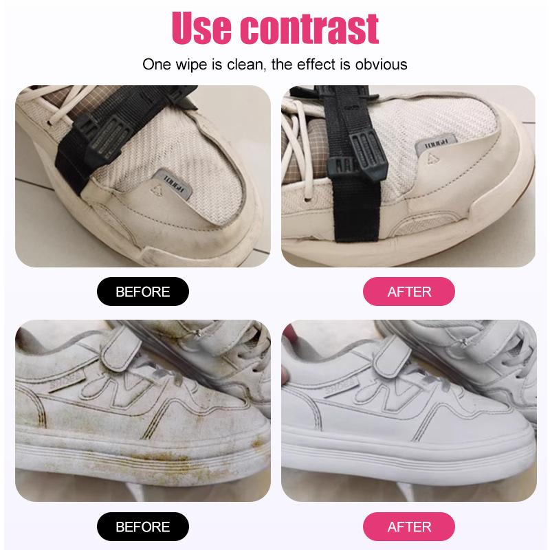 White Sneaker Cleaning Paste,Shoe Cleaner Removal,Waterless Scrubbing Cleaner for Shoes,Faux Leather,Women's Bags with Sponge