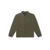 Solid Color Collared Single-Breasted Work Jacket Men Jackets Green VN000629KE9