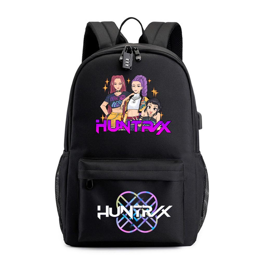 Anime Cartoon K-Pop Demon Hunters Printed Backpack for Teenager Student Bookbag Schoolbag Women Large Capacity Waterproof Travel Bag Gift