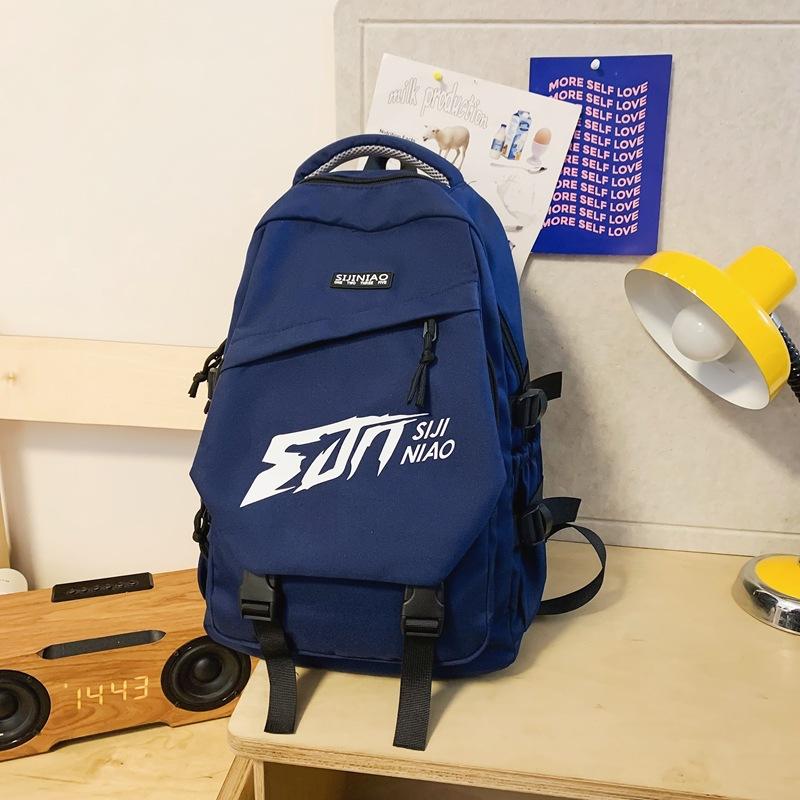 

New largecapacity schoolbag men s trendy cool couple casual backpack Korean version ins junior high school student computer backpack