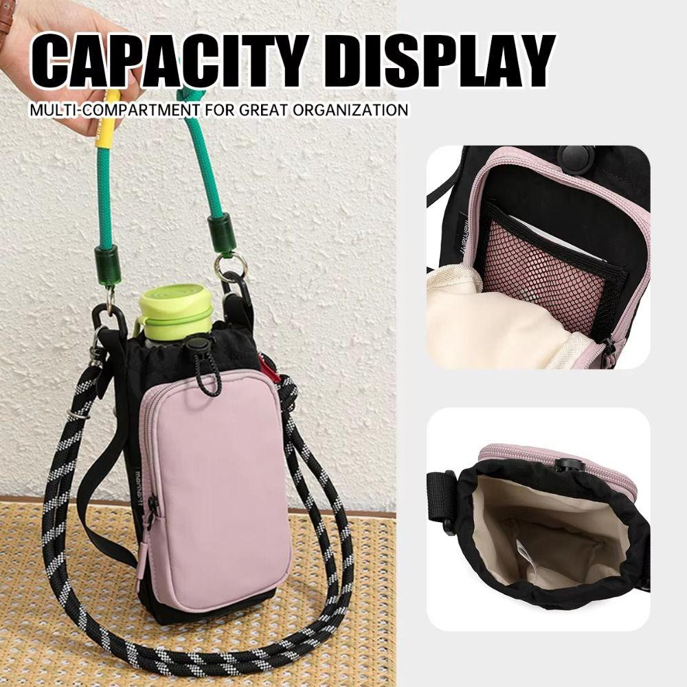 Waterproof Travel Crossbody Bag Large Capacity Sports Water Bottle Bag Mobile Phone Case Hiking