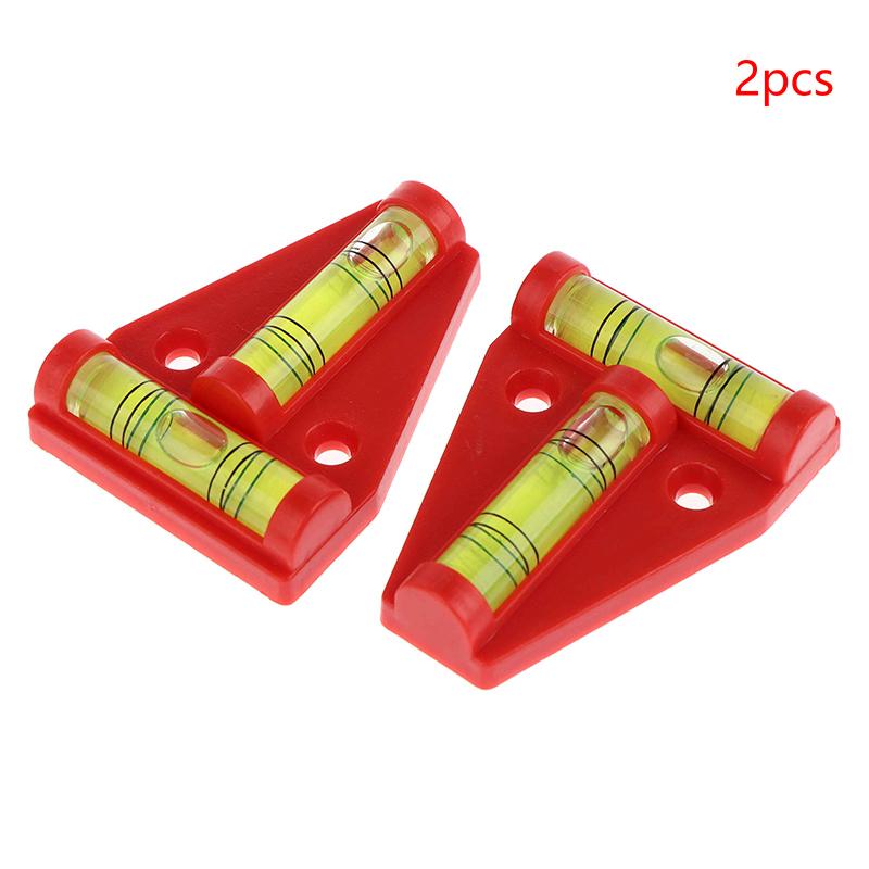 2Pcs Mini T Type Spirit Level Measurement Instrument Triangular Level T-Type Spirit Bubble Shell Plastic Measuring Tools