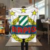 Coperta in Flanella Logo Rapid Wien, Alta Qualità, Confortevole per Tutte le Stagioni, Decorazione per la Casa, Calore e Comfort