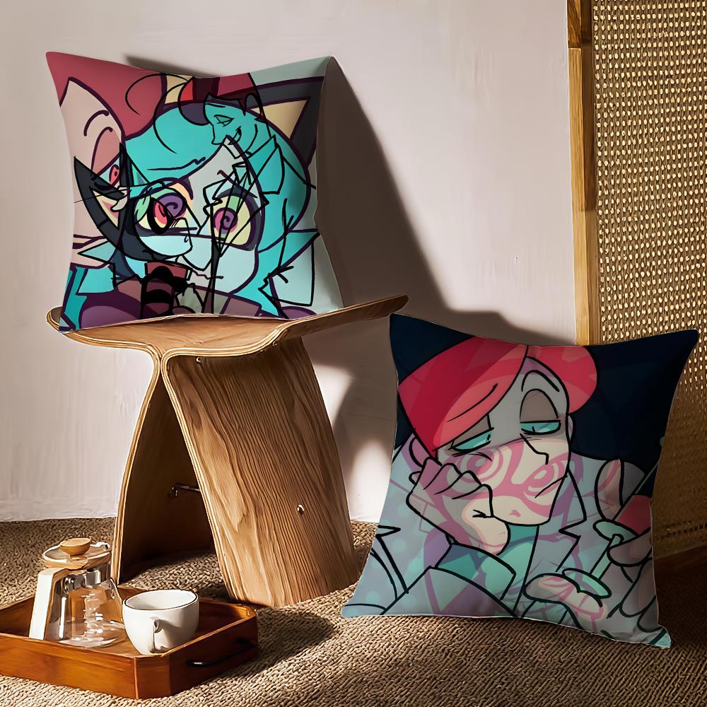 Psychocuties Psycho-Cuties Cartoon Pillow Case Double-Sided Printing Short Plush Sofa Cushion Cover Bedroom Bedside Pillow