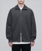 Musinsa Standard Relaxed Ribbed Knit Zip-Up [Gray]