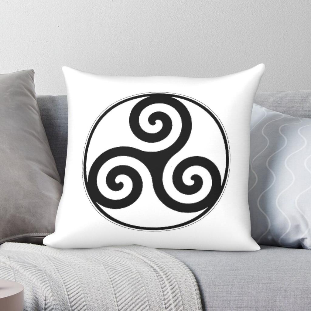 Infinity Triskelion Square Pillowcase Polyester Linen Velvet Pattern Zip Decor Throw Pillow Case Sofa Seater Cushion Cover x