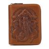 Rfid Genuine Leather Card Bag, Large Capacity Cowhide Short Wallet, Multi-Card Card Holder, Zipper, Credit Card Bag, Business Card Holder, Male.