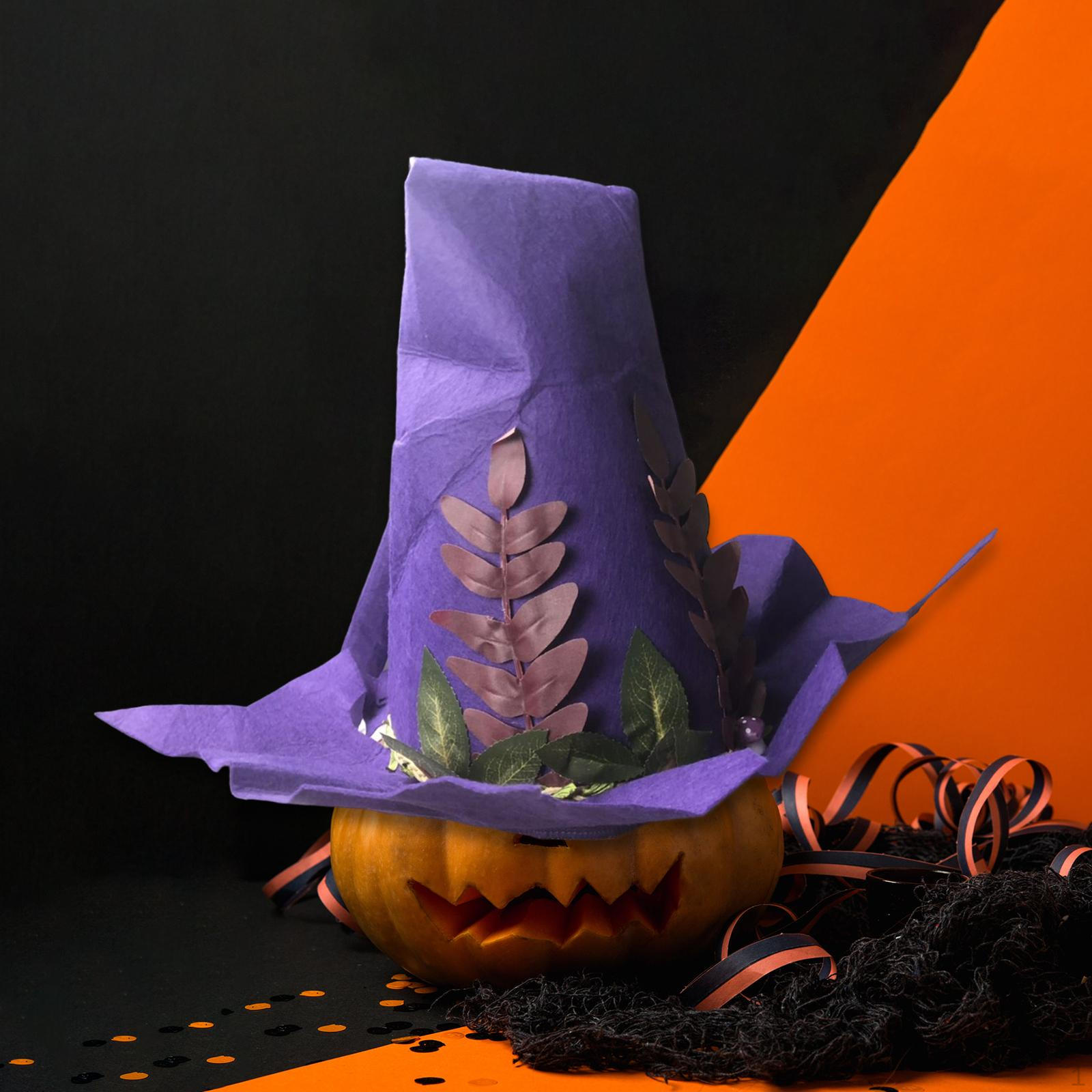 Enchanting Halloween Witch Hats for Women s Cosplay Party Purple Witch Hat