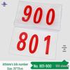 Race Number Bibs with Safety Pins (Numbers 801-900)