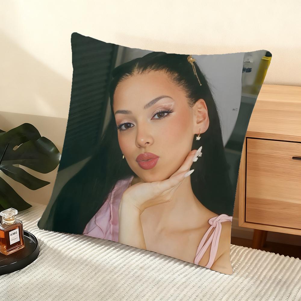 A-Ayliva German Singer Cushion Cover Soft Short Plush Pillow Cover Smooth Cozy Texture Aesthetic Cushion Case Home Decor