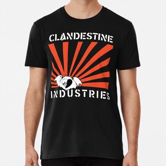 Clandestine Industries White Text Size S to 5XL Made in the USA T-Shirt Unisex T-Shirt L