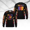 Custom Name Number Gradient Motocross Jersey Long Sleeve Racing Shirt Personalized Text Dirt Bike Sports T Shirts For Men Women