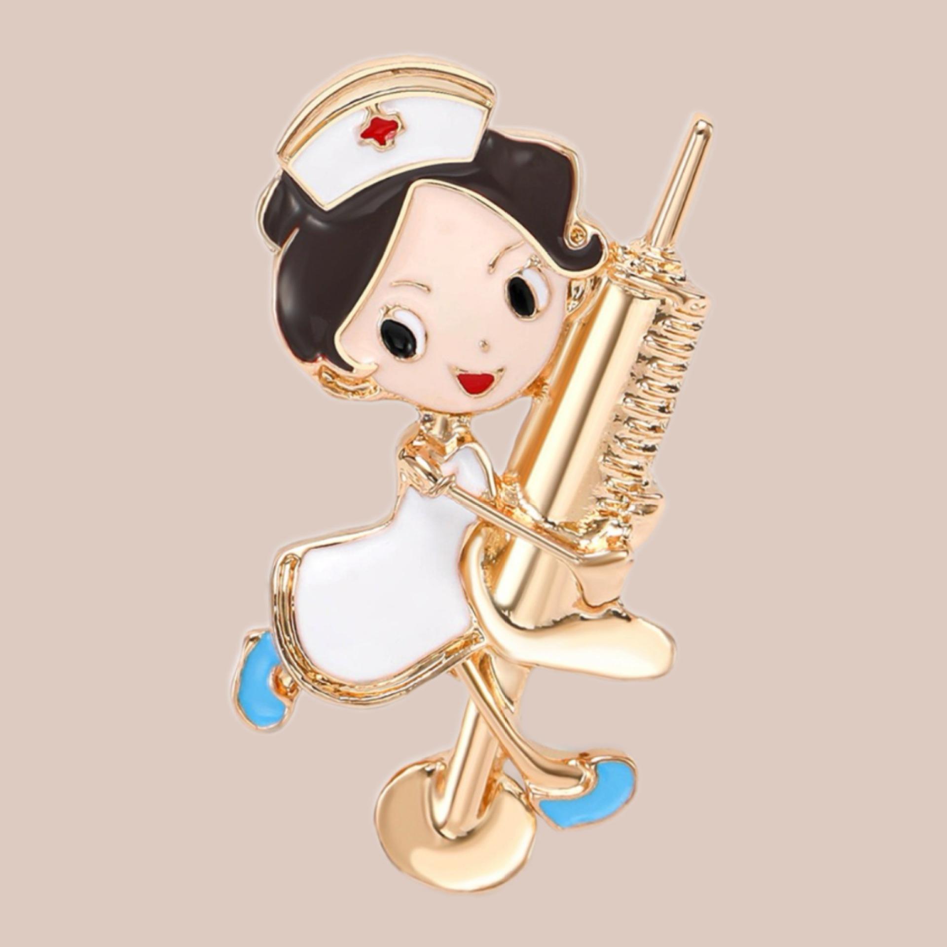 

Креативные Мультяшные Броши Для Врачей И Медсестер, Булавки, Зажимы Для Шарфов В Виде Капель Масла, Значки, Милые И Высококачественные Броши One Size золотой