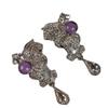 Middle Aged Full Droplet Gemstone Earrings With A Light Luxury High-end Feel Banquet Vintage Niche Design