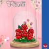 Idea Small Block Potted Plants Chinese Rose Cactus Violet Lily Construction Blocks Immortal Flower Model Toys For Girls Gifts
