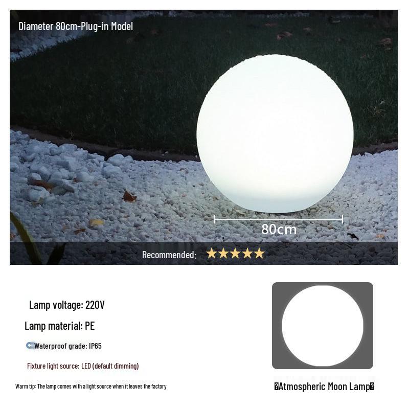 Solar Luminous Spherical Lawn Lamp: Waterproof Outdoor Atmosphere Light for Courtyard and Camping