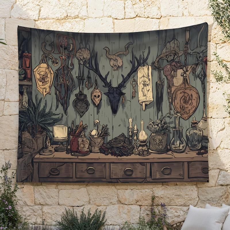 Tapestry Scandinavian witch Viking witchcraft 75x100
