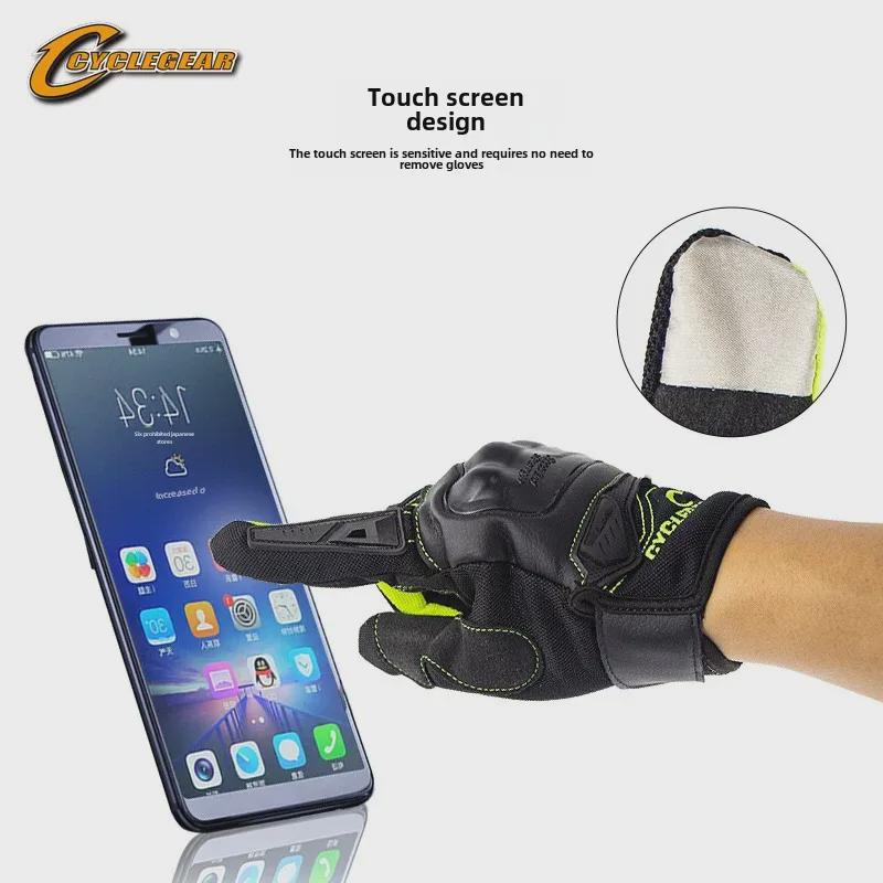 Andningsbara Motorcykelracinghandskar med Hela Fingrar för Elfordon och Cykling – Varma, Skyddande och Tillgängliga Månadsvis i Antal om 10 000