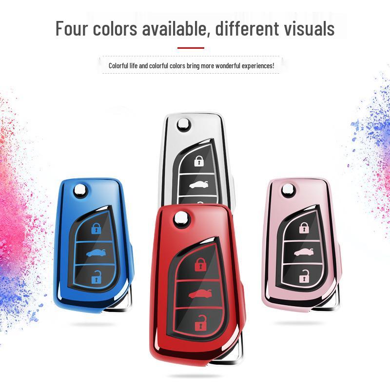 Toyota Key Case for Corolla, Camry, Crown, Levin, Reiz, Highlander, RAV4 - Car Key Protective Cover