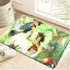 Pokemon Pichu Sunset Starry Sky Print Non-Slip Doormat, Absorbent Floor Mat for Home Decor