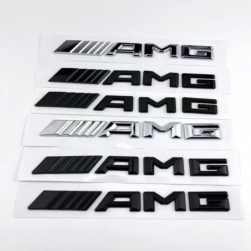 Logo Nero ABS 3D Lettere Emblema AMG Stemmino Baule Auto Per Mercedes Benz W204 W205 W176 W177 W212 W213 Adesivo AMG Accessori BK1